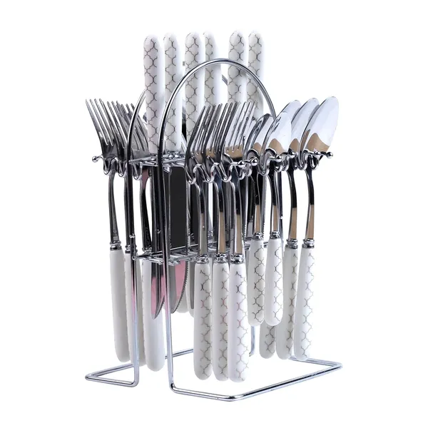 Set_Of_24_Quatrefoil_White_Stainless_Steel_Silver_Spoon