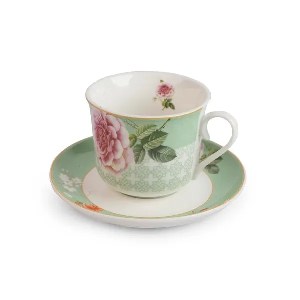 Green_Ceramic_Tea_Cup_Saucer