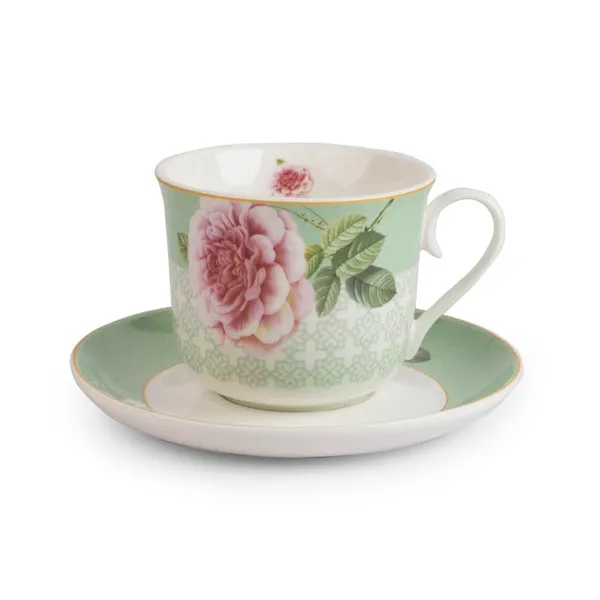 Green_Ceramic_Tea_Cup_Saucer