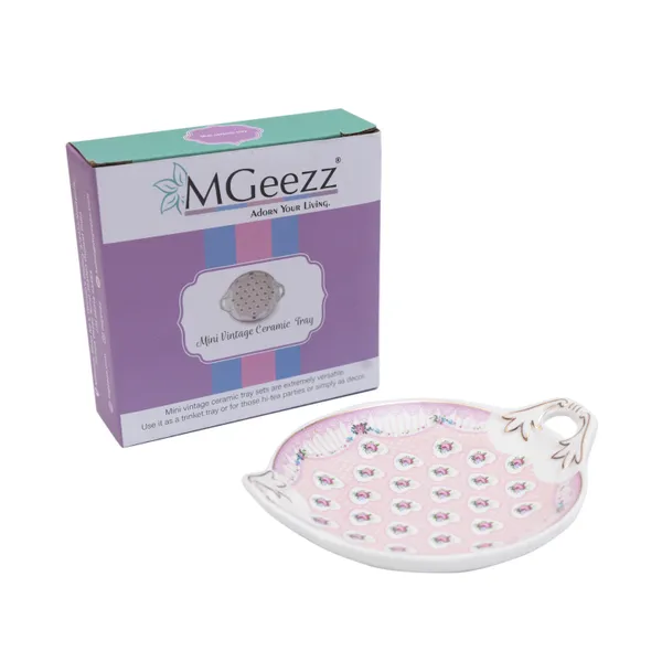 MGeezz_Mini_Ceramic_Serving_Tray_-_Combo_Offer:_4_mini_trays,_each_packed_separately_–_great_for_gifting_or_return_favors!_(_Round_Design)