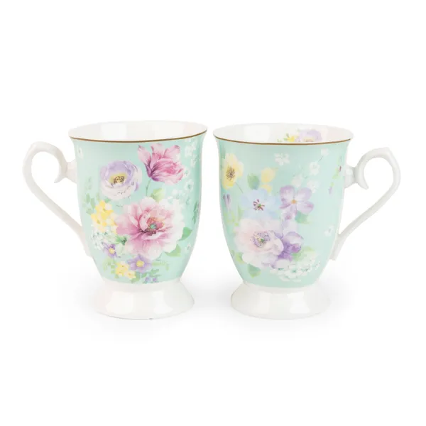 English_Green_Dual_Floral_Mugs_(Set_of_2)