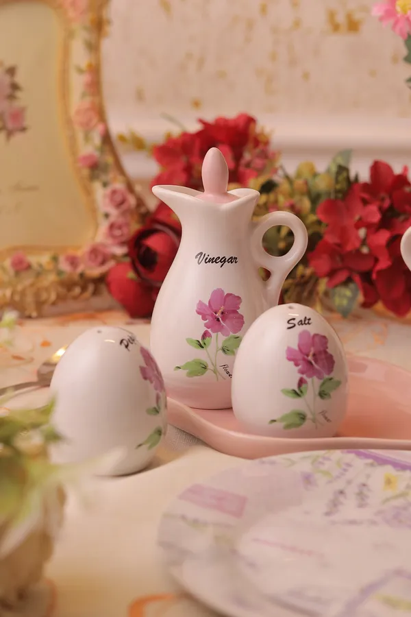 Pink_Oil_and_Vinegar_Dispenser_with_Shakers_Duo