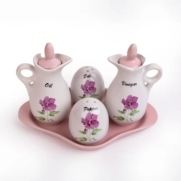 Pink_Oil_and_Vinegar_Dispenser_with_Shakers_Duo