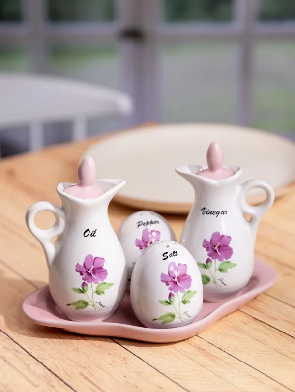 Pink_Oil_and_Vinegar_Dispenser_with_Shakers_Duo