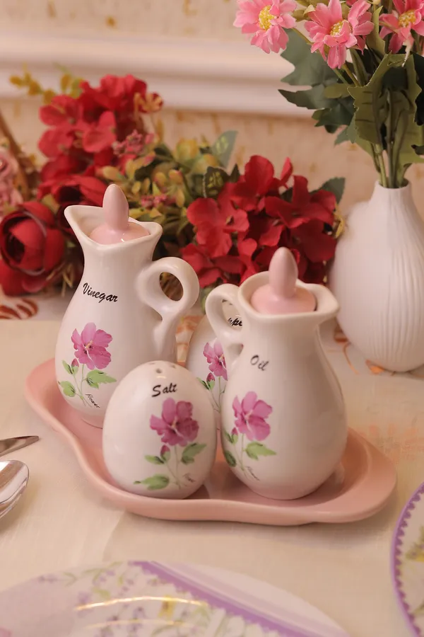 Pink_Oil_and_Vinegar_Dispenser_with_Shakers_Duo