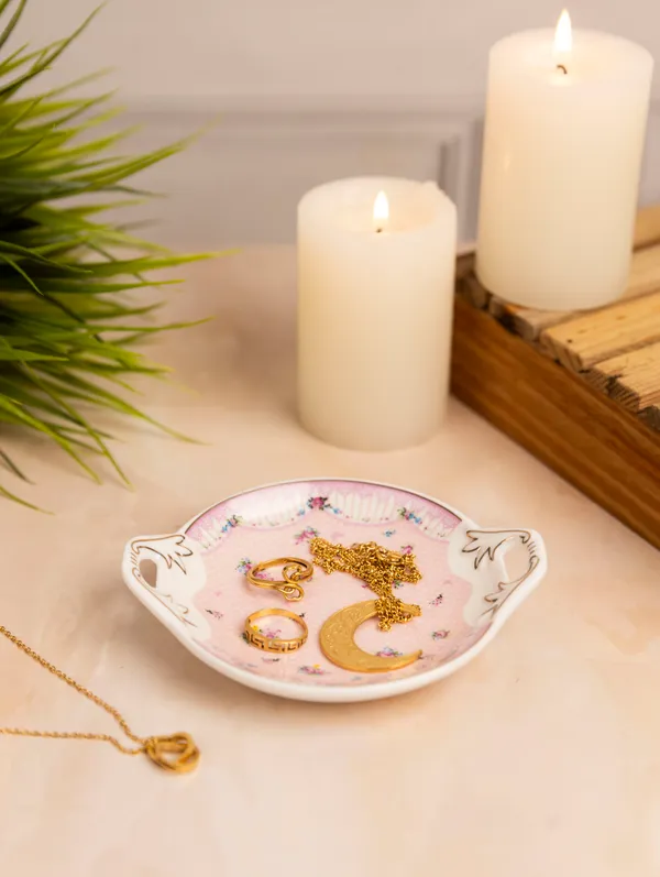MGeezz_Mini_Ceramic_Serving_Tray_-_Combo_Offer:_4_mini_trays,_each_packed_separately_–_great_for_gifting_or_return_favors!_(_Round_Design)