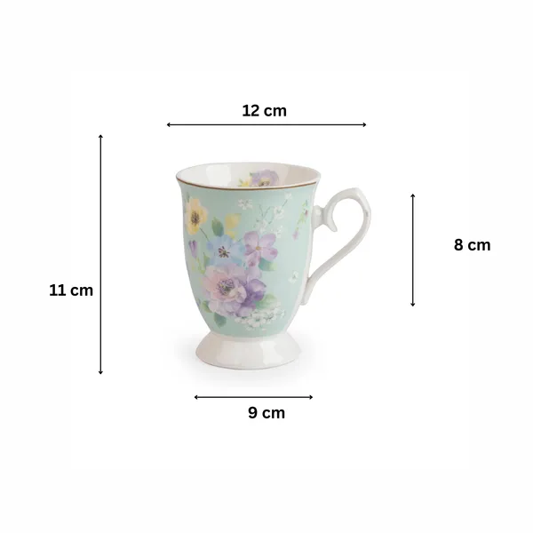 English_green_single_floral_mug