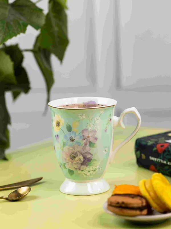 English_green_single_floral_mug