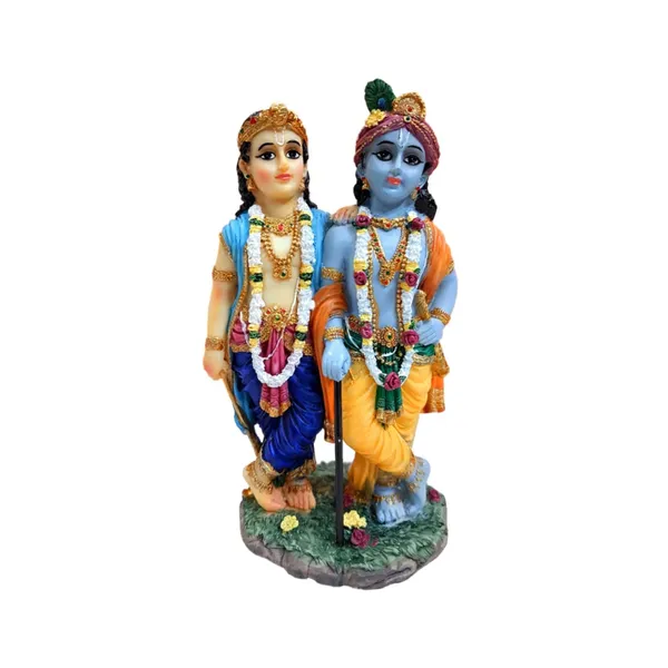 Multicolor_Waterproof_Lightweight_Marble_Krishna_Balram_Statue_|_Size_Medium