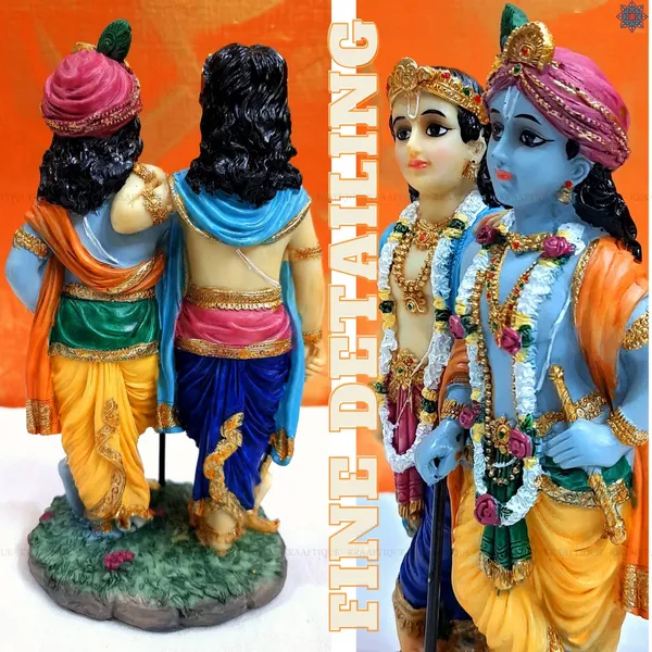 Multicolor_Waterproof_Lightweight_Marble_Krishna_Balram_Statue_|_Size_Medium