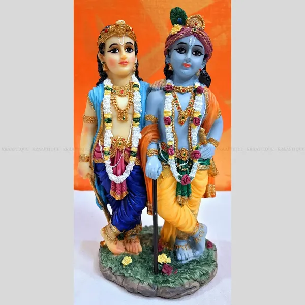 Multicolor_Waterproof_Lightweight_Marble_Krishna_Balram_Statue_|_Size_Medium