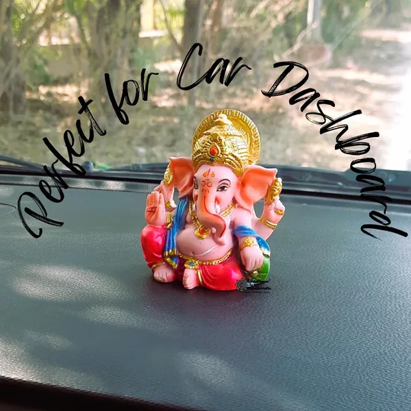Multicolor_Attractive_Religious_Marble_Ganesha_Statue_|_4_Inch