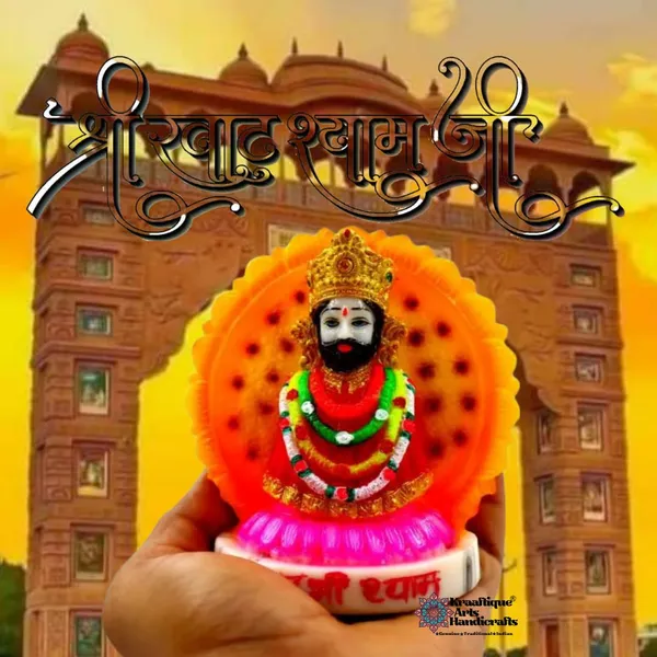 Multicolor_Religious_Marble_Khatu_Shyam_Ji_Statue_|_6_Inch