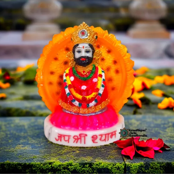 Multicolor_Religious_Marble_Khatu_Shyam_Ji_Statue_|_6_Inch
