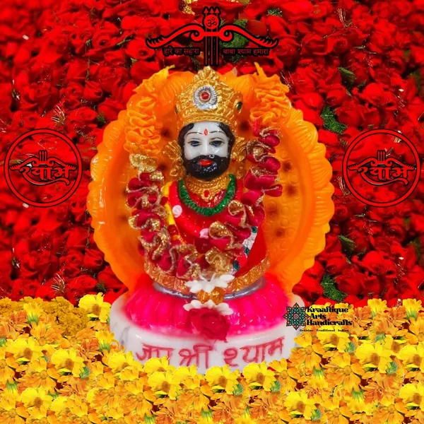 Multicolor_Religious_Marble_Khatu_Shyam_Ji_Statue_|_6_Inch