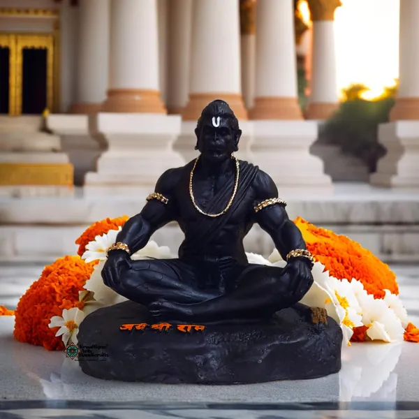 Black_Lightweight_Handcraft_Religious_Marble_Hanuman_Statue_|_10_X_8_X_10_Cm
