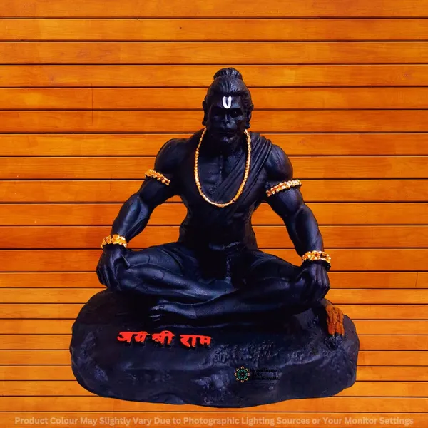 Black_Lightweight_Handcraft_Religious_Marble_Hanuman_Statue_|_10_X_8_X_10_Cm