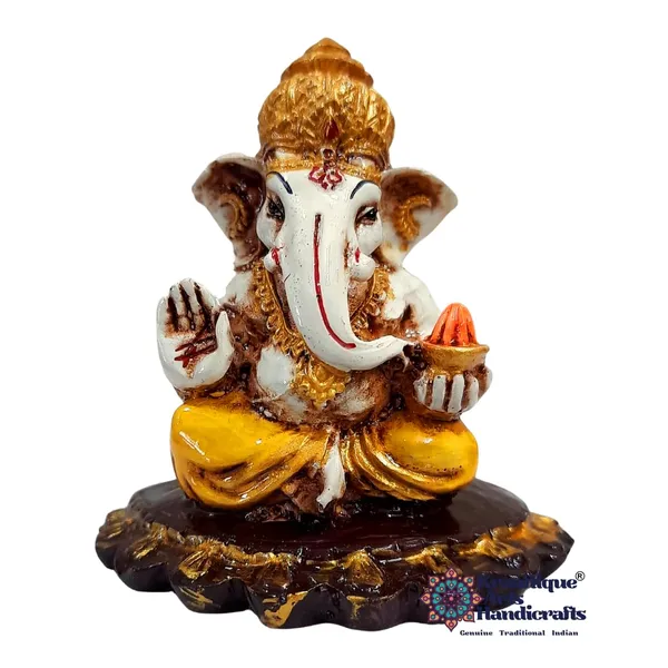 Antique_Waterproof_Handcrafted_Divine_Lord_Ganesh_Marble_Statue_|_6_X_4_X_7_Cm