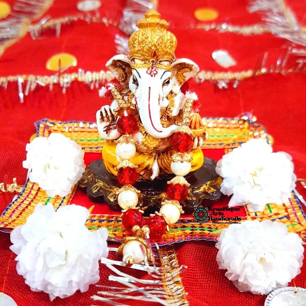 Antique_Waterproof_Handcrafted_Divine_Lord_Ganesh_Marble_Statue_|_6_X_4_X_7_Cm