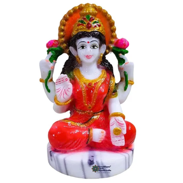 Multicolor_Premium_Laxmi_Ganesh_Marble_Statue_|_14_X_6_X_12_Cm