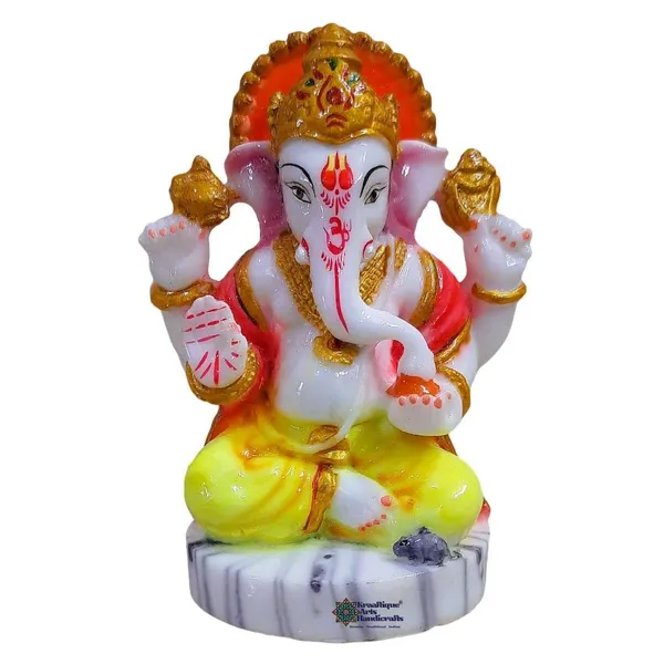 Multicolor_Premium_Laxmi_Ganesh_Marble_Statue_|_14_X_6_X_12_Cm