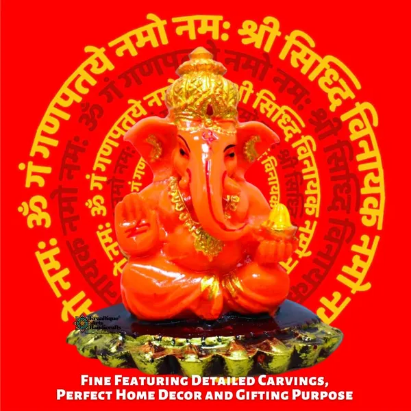 Orange_Ashirwad_Ganesh_Showpiece_Statue_|_3_Inch