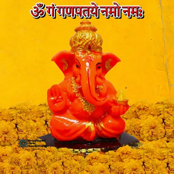 Orange_Ashirwad_Ganesh_Showpiece_Statue_|_3_Inch
