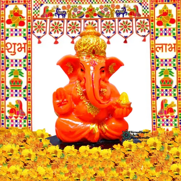 Orange_Ashirwad_Ganesh_Showpiece_Statue_|_3_Inch