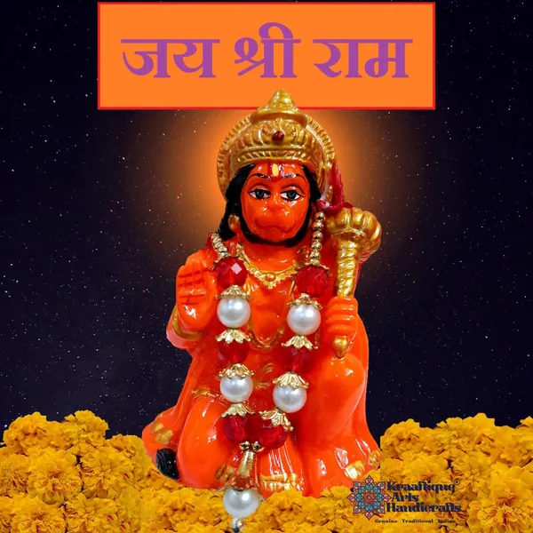 Multicolor_Premium_Quality_Marble_Crafted_Hanuman_Statue_|_Size_Small