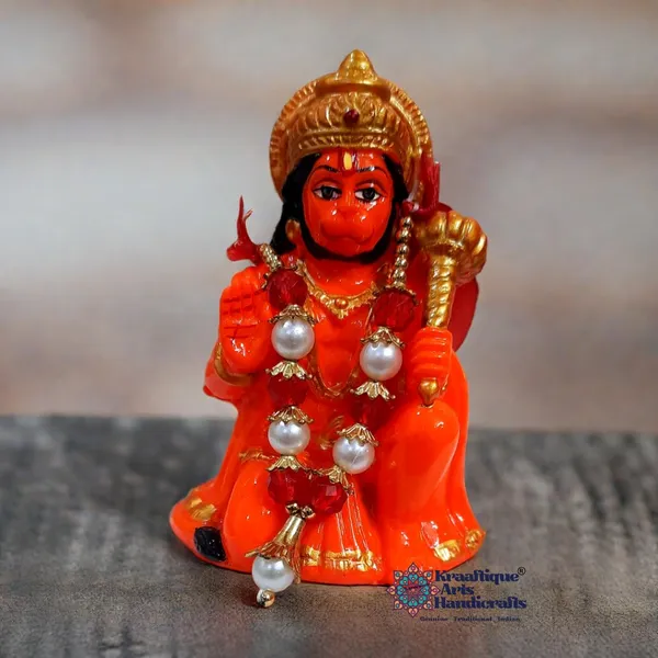 Multicolor_Premium_Quality_Marble_Crafted_Hanuman_Statue_|_Size_Small