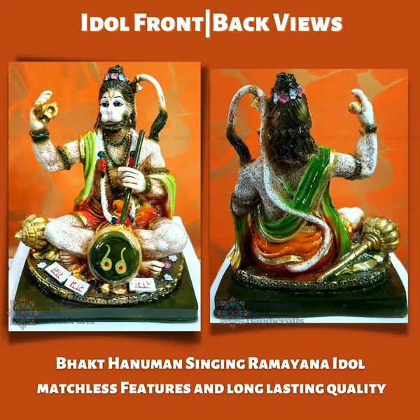 Multicolor_Waterproof_Handcrafted_Marble_Hanuman_Statue_|_16_X_13_X_21_Cm