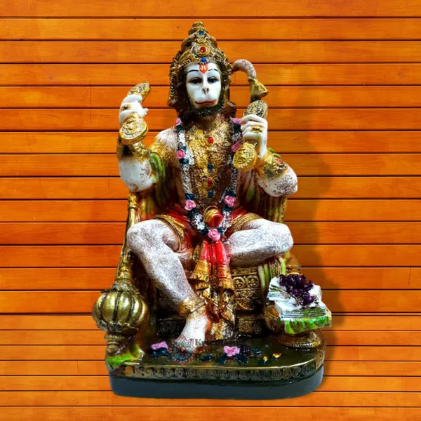 Multicolor_Bhajan_Kirtan_Hanuman_Bajrang_Bali_Murti_Statue_(22_CM)