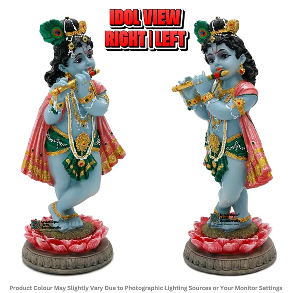 Bal_Krishna_Standing_on_Lotus_Playing_Divine_Flute_Idol_Decorative_Showpiece_(16CM)