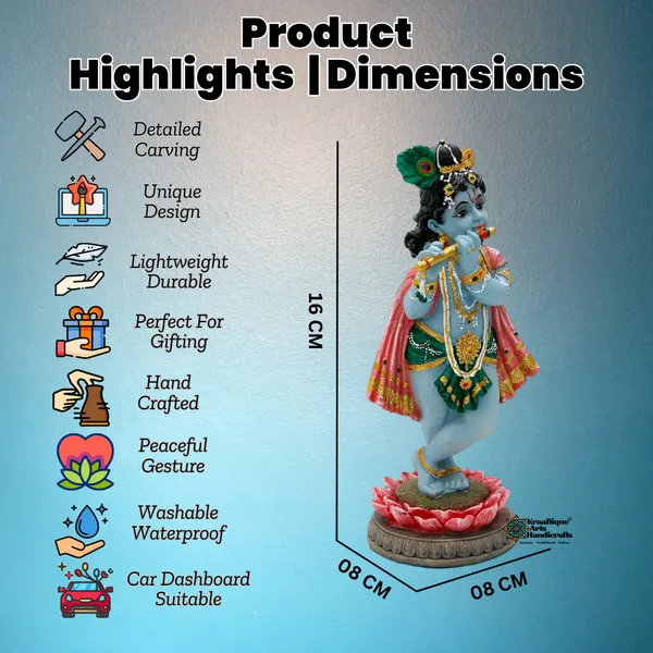 Bal_Krishna_Standing_on_Lotus_Playing_Divine_Flute_Idol_Decorative_Showpiece_(16CM)