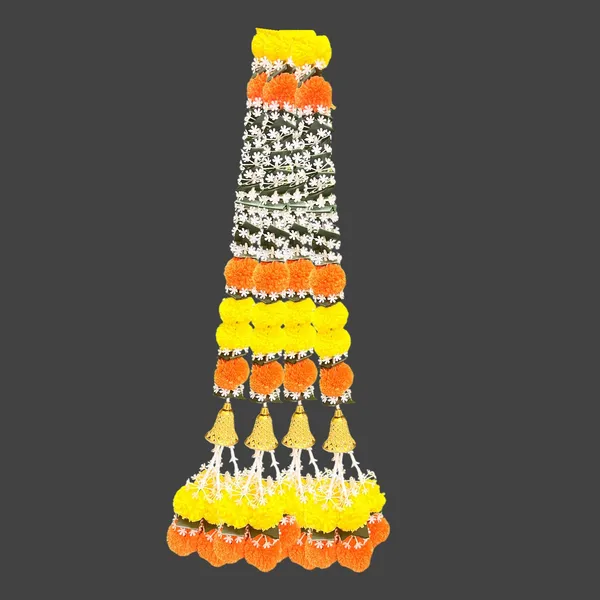 Yellow_&_Mango_Artificial_Marigold_Garland_Pack_Of_4