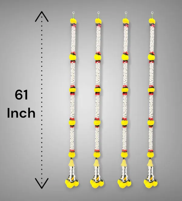 Yellow_&_Red_Artificial_Marigold_Garland_Pack_Of_4