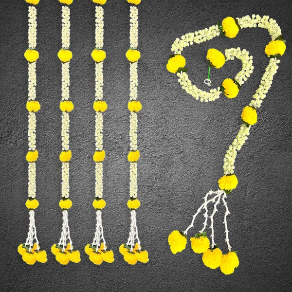 Orange_&_White_Artificial_Marigold_Garland_Pack_Of_4