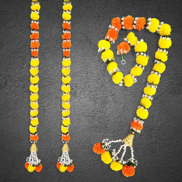Yellow_&_Mango_Artificial_Marigold_Garland_Pack_Of_2