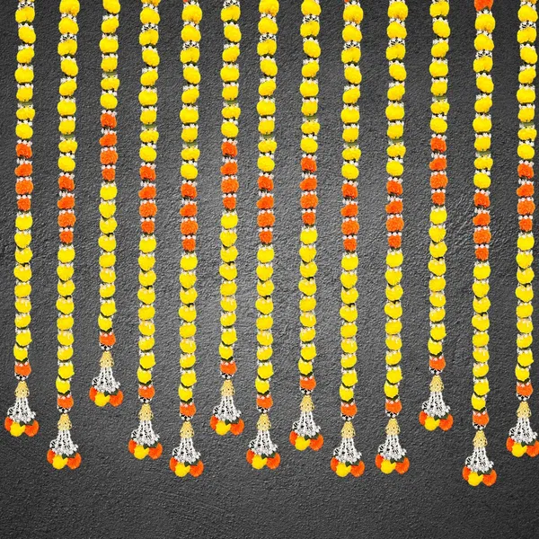 Yellow_&_Mango_Artificial_Marigold_Garland_Pack_Of_2