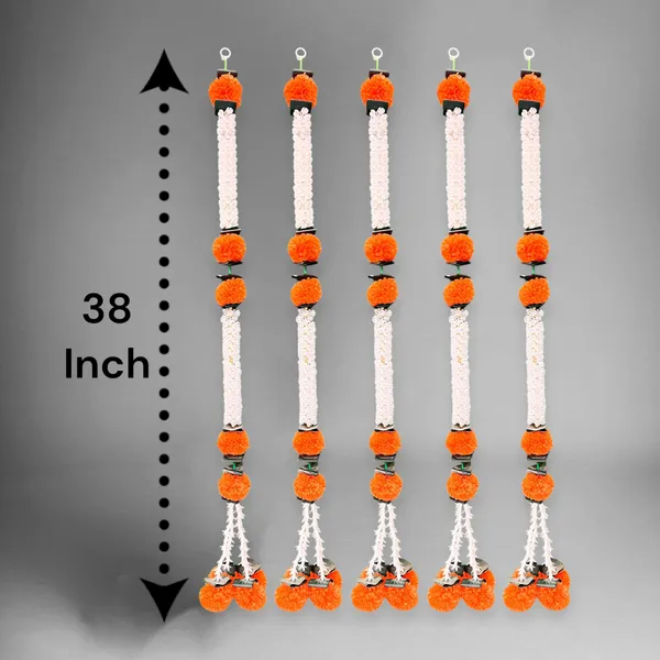 Orange_&_White_Artificial_Marigold_Garland_Pack_Of_5