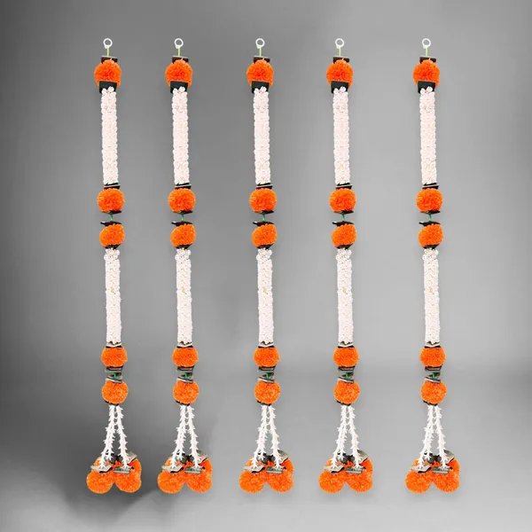 Orange_&_White_Artificial_Marigold_Garland_Pack_Of_5