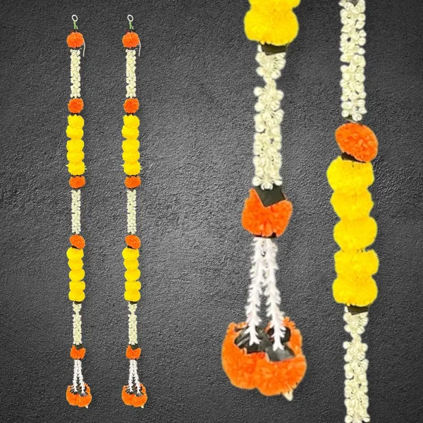 Yellow_&_Mango_Artificial_Marigold_Garland_Pack_Of_2