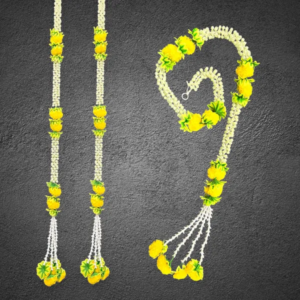 Yellow_&_Green_Artificial_Marigold_Garland_Pack_Of_2