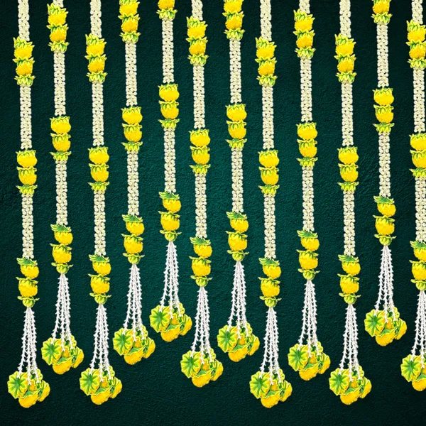 Yellow_&_Green_Artificial_Marigold_Garland_Pack_Of_2