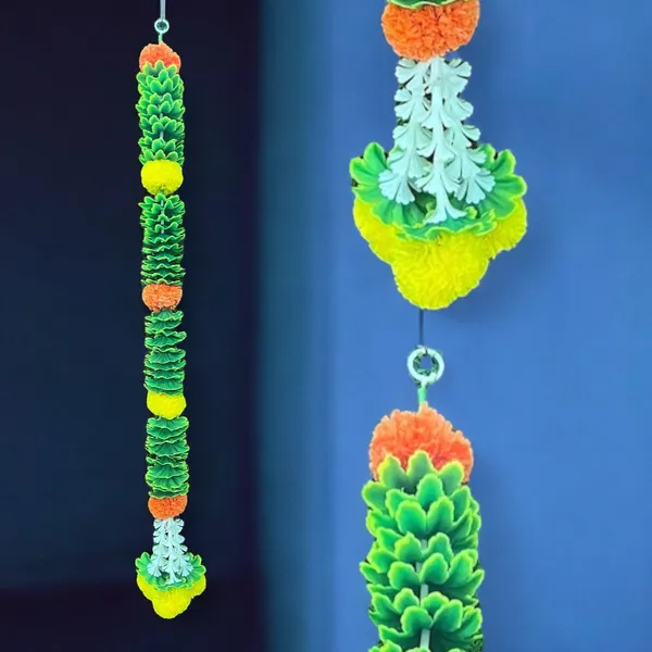 Yellow_&_Mango_Artificial_Marigold_Garland_Pack_Of_5