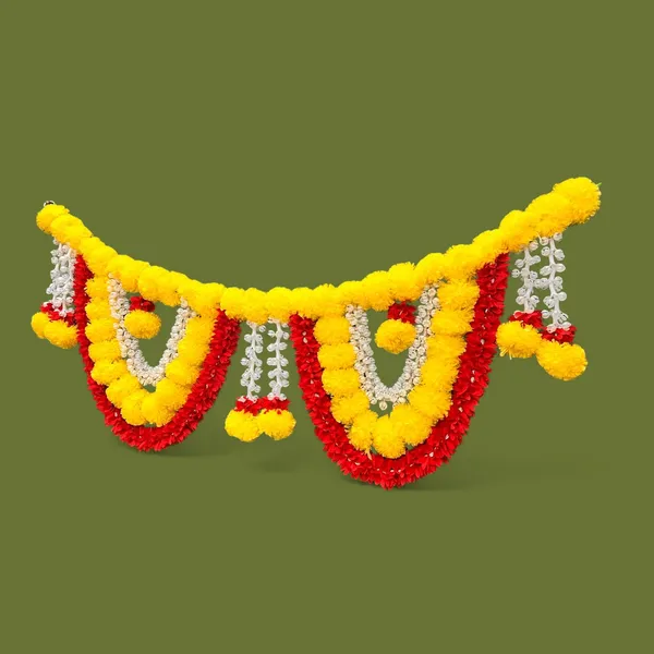Yellow_&_Red_Decorative_Artificial_Marigold_Bandanwar