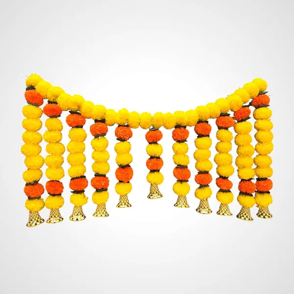 Yellow_&_Mango_Decorative_Artificial_Marigold_Bandanwar