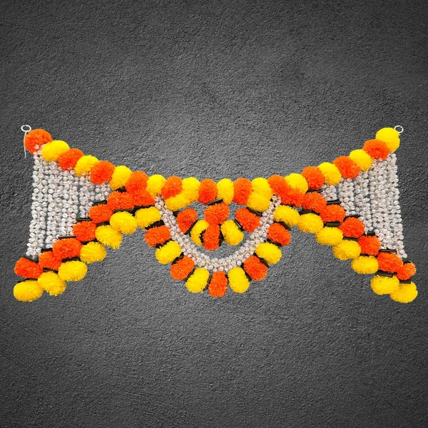 Yellow_&_Mango_Decorative_Artificial_Marigold_Bandanwar