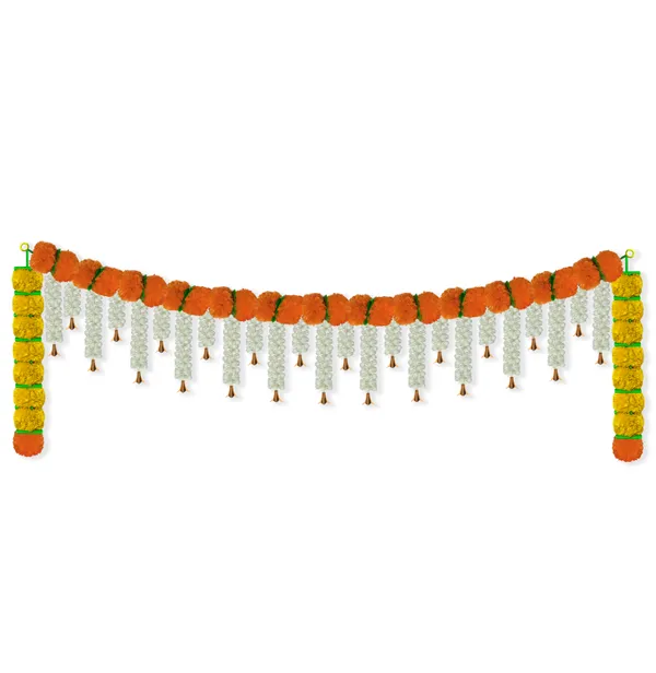 Yellow_&_Orange_Artificial_Marigold_Bandanwar