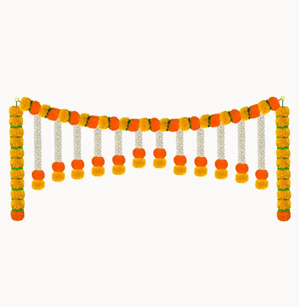 Yellow_&_Orange_Artificial_Marigold_Bandanwar